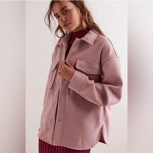 New Without Tag Free People We The Free Lola Pink Shirt Jacket Small NWOT
